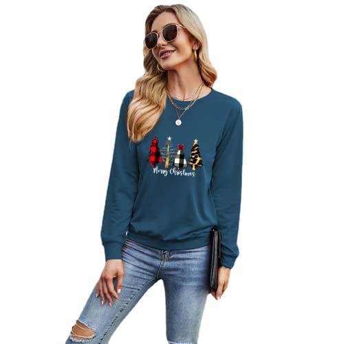 Women Buffalo Plaid Christmas Blouse Merry Christmas Shirt