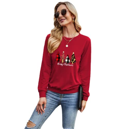 Women Buffalo Plaid Christmas Blouse Merry Christmas Shirt