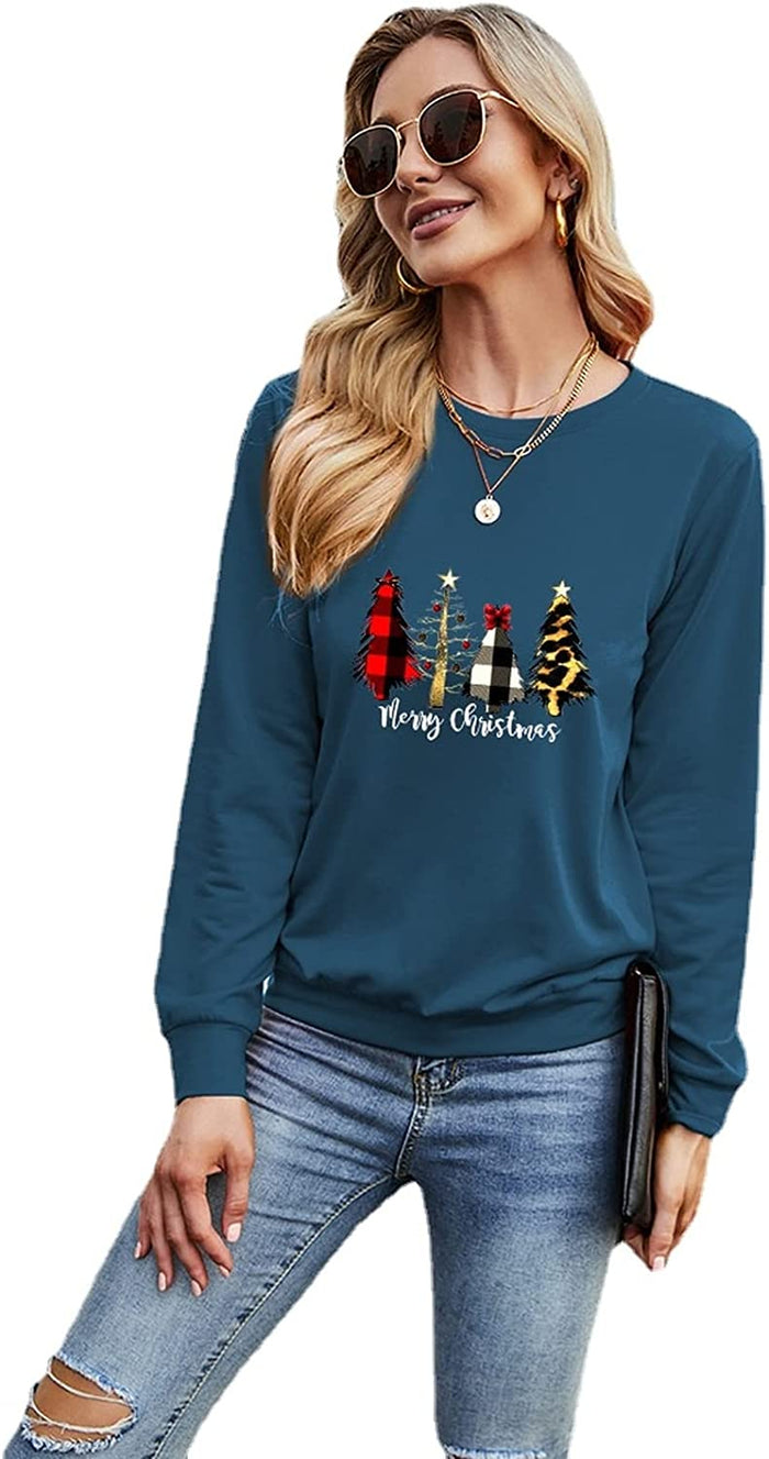 Women Buffalo Plaid Christmas Blouse Merry Christmas Shirt