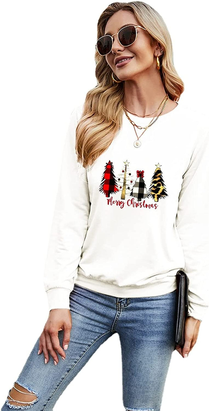 Women Buffalo Plaid Christmas Blouse Merry Christmas Shirt