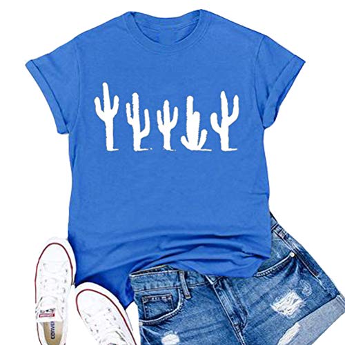 Women Cactus T-Shirt Cute Graphic Shirt