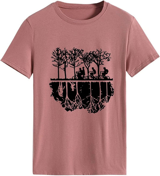 Women Campus T-Shirt Green Years Good Times Tee Tops