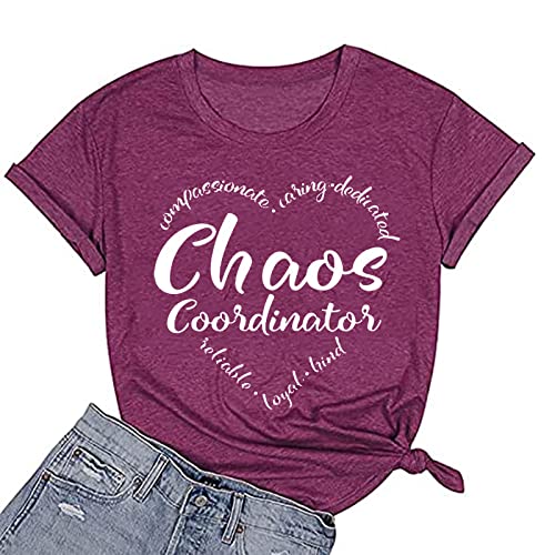 Women Chaos Coordinator T-Shirt Funny Mom Tee Shirt