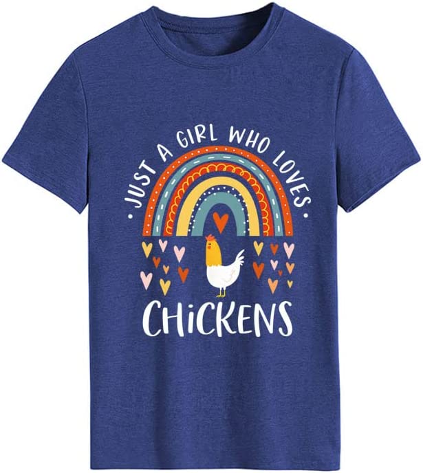 Women Chicken Lover Shirt Just A Girl Who Loves Chickens Tee Shirt