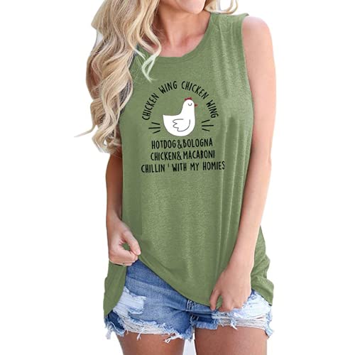 Women Chicken Wing Hotdogs and Bologna T-Shirt Funny Chicken Shirt for Women