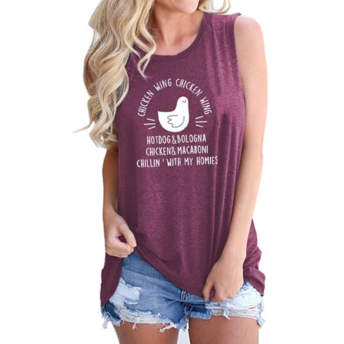 Women Chicken Wing Hotdogs and Bologna T-Shirt Funny Chicken Shirt for Women