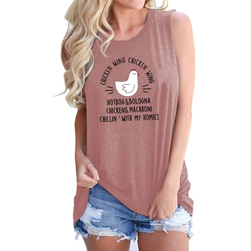 Women Chicken Wing Hotdogs and Bologna T-Shirt Funny Chicken Shirt for Women