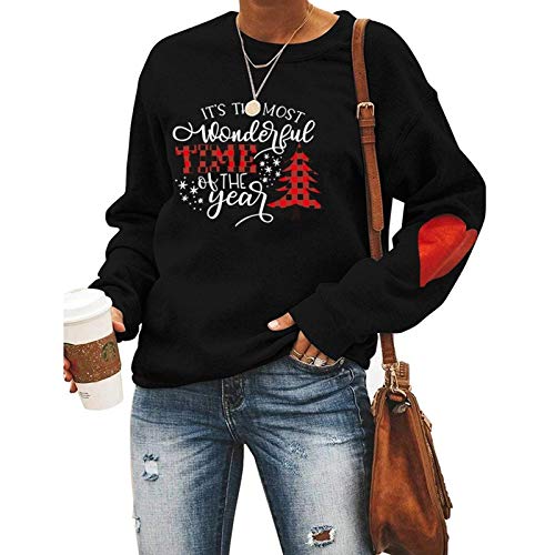 Women Christmas Shirts It's The Most Wonderful Time of The Year Long Sleeve Sweatshirt