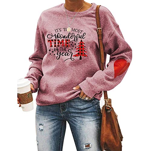 Women Christmas Shirts It's The Most Wonderful Time of The Year Long Sleeve Sweatshirt