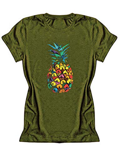 Women Colorful Pineapple T-Shirt