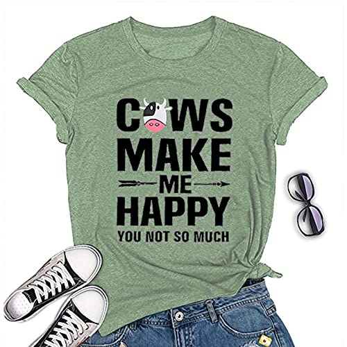 Women Cows Make Me Happy You Not So Much T-Shirt Funny Cow Shirt