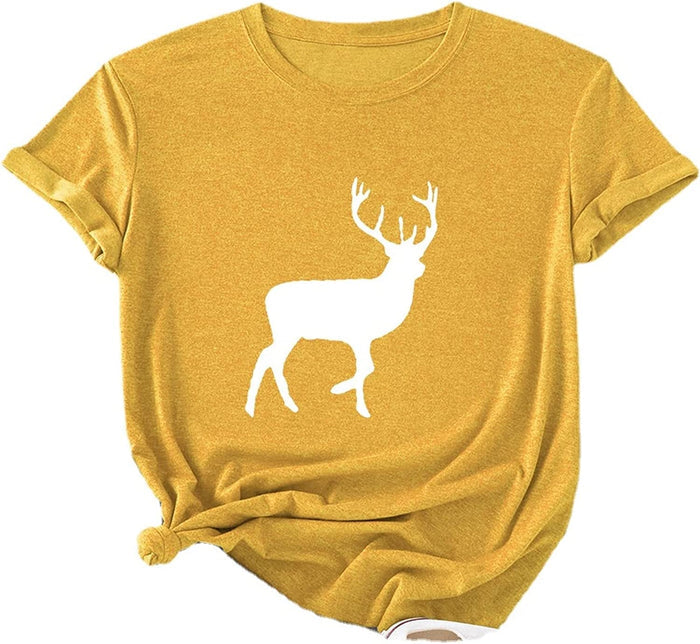 Women Deer Christmas Shirt Christmas Reindeer T-Shirt