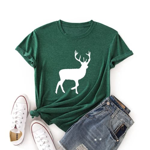 Women Deer Christmas Shirt Christmas Reindeer T-Shirt