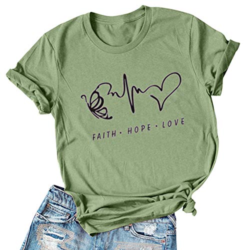 Women Faith Hope Love T-Shirt Christian T-Shirt