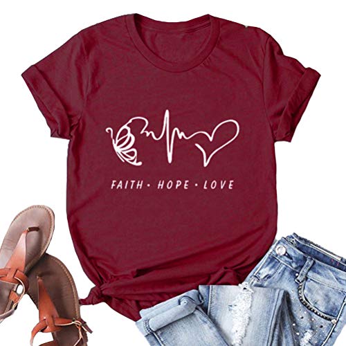 Women Faith Hope Love T-Shirt Christian T-Shirt