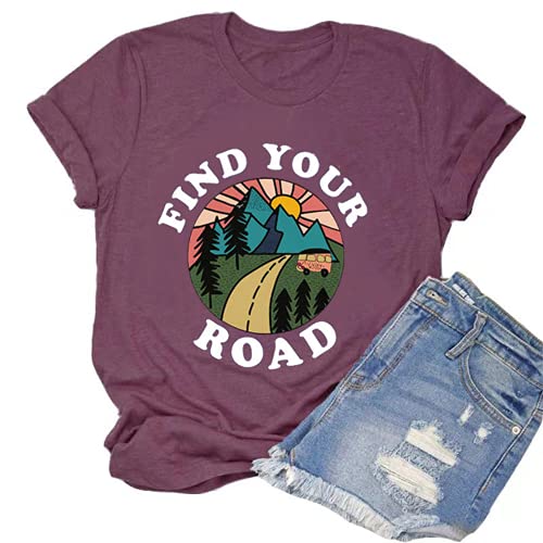 Women Find Your Road T-Shirt Women Graphic Shirt
