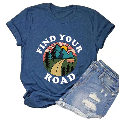Women Find Your Road T-Shirt Women Graphic Shirt