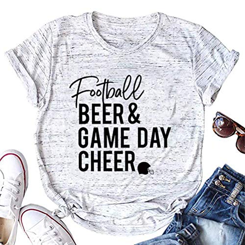 Women Football Beer & Game Day Cheer T-Shirt