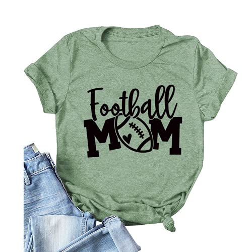 Women Football Mom Shirt Gift T-Shirt for Mom