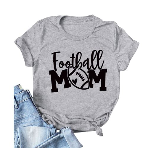 Women Football Mom Shirt Gift T-Shirt for Mom