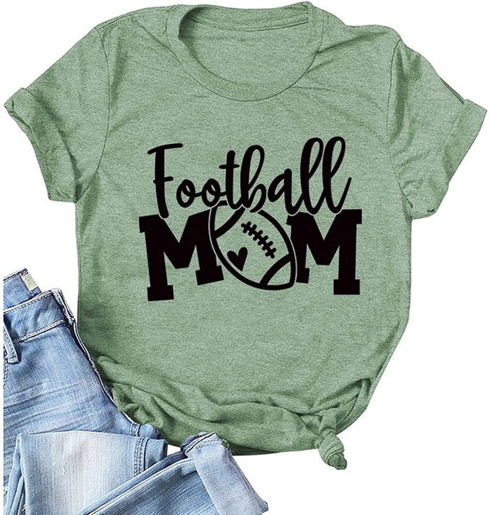 Women Football Mom Shirt Gift T-Shirt for Mom