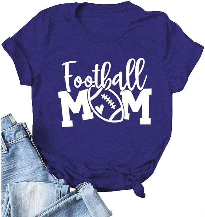 Women Football Mom Shirt Gift T-Shirt for Mom