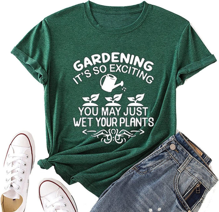 Women Gardening T-Shirt Funny Garden Shirt Plant Graphic Shirt