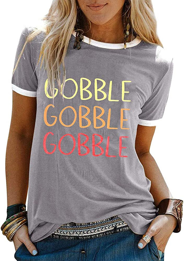 Women Gobble Gobble Gobble T-Shirt Thanksgiving Shirt