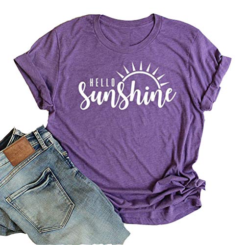 Women Hello Sunshine T-Shirt Graphic T-Shirt