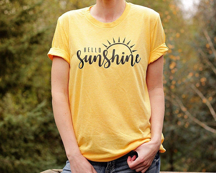 Women Hello Sunshine T-Shirt Graphic T-Shirt