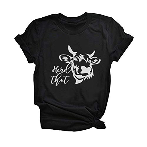 Women Herd That Cow T-Shirt Graphic Shirt for Women