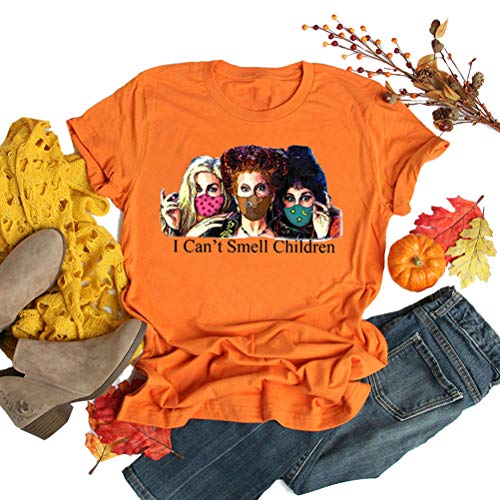 Women Hocus Pocus T-Shirt I Can't Smell Children Shirt Funny Halloween Shirt