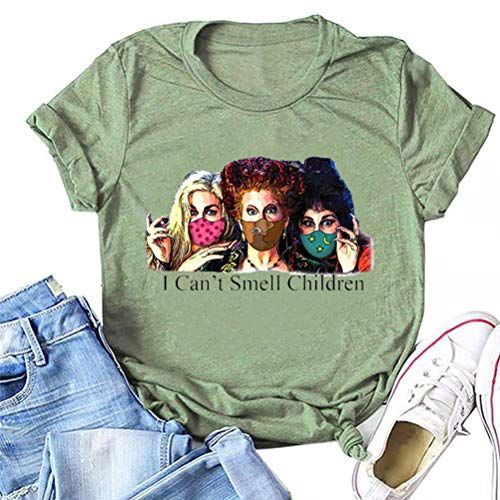 Women Hocus Pocus T-Shirt I Can't Smell Children Shirt Funny Halloween Shirt