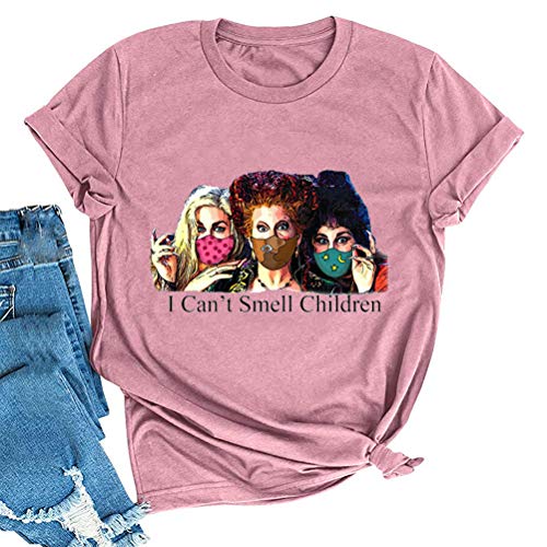 Women Hocus Pocus T-Shirt I Can't Smell Children Shirt Funny Halloween Shirt