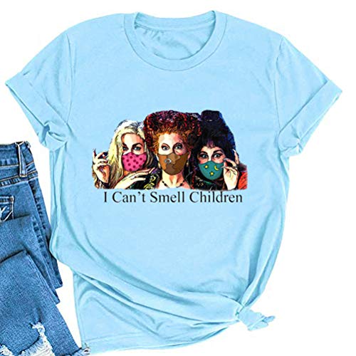 Women Hocus Pocus T-Shirt I Can't Smell Children Shirt Funny Halloween Shirt