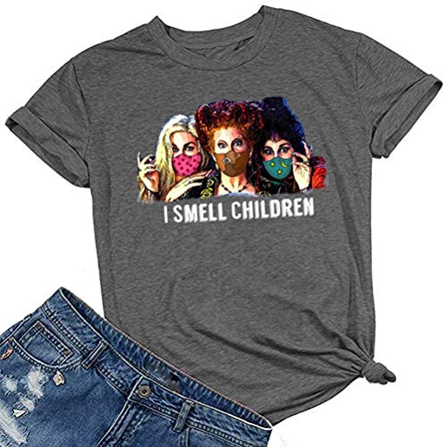 Women Hocus Pocus T-Shirt I Smell Children Shirt Funny Halloween Shirt