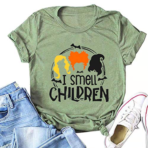 Women Hocus Pocus T-Shirt I Smell Children Shirt
