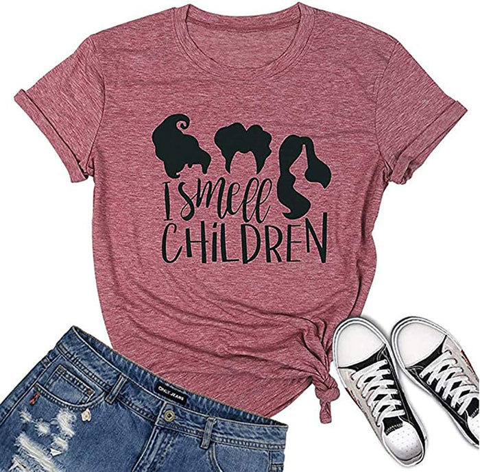 Women Hocus Pocus T-Shirt I Smell Children Shirt