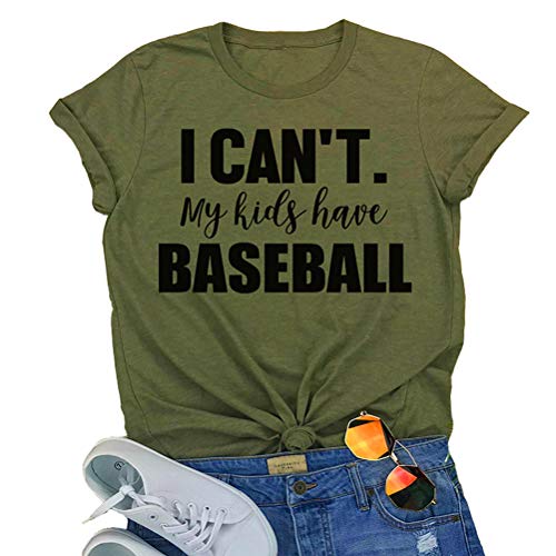 Women I Can't My Kids Have Baseball T-Shirt