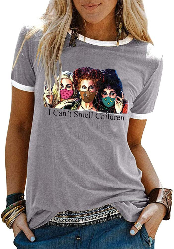 Women I Can't Smell Children Shirt Funny Halloween Shirt