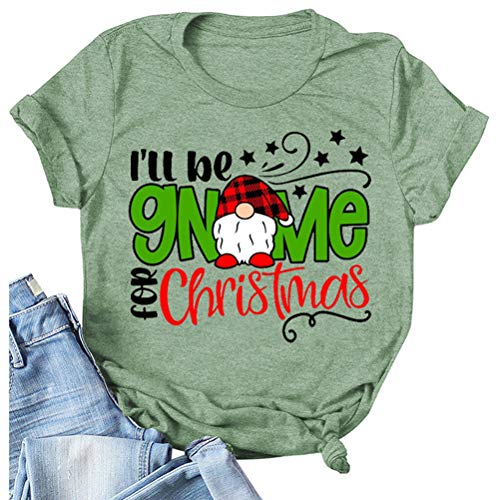 Women I'll be Gnome for Christmas T-Shirt Christmas Gnome Shirt