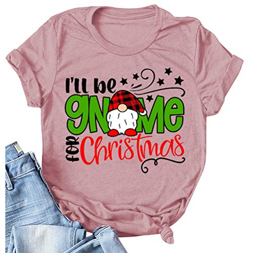 Women I'll be Gnome for Christmas T-Shirt Christmas Gnome Shirt