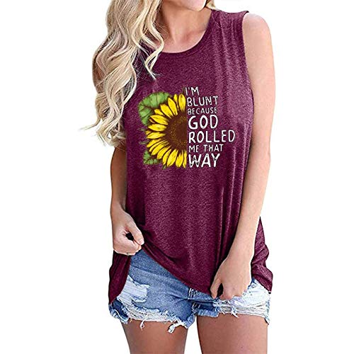 Women I'm Blunt Because GOD Rolled Me That Way Shirt Sunflower Shirt