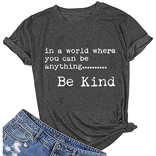 Women in A World Where You Can Be Anything Sweatshirt Be Kind Sweater Women's Long Sleeve Tops