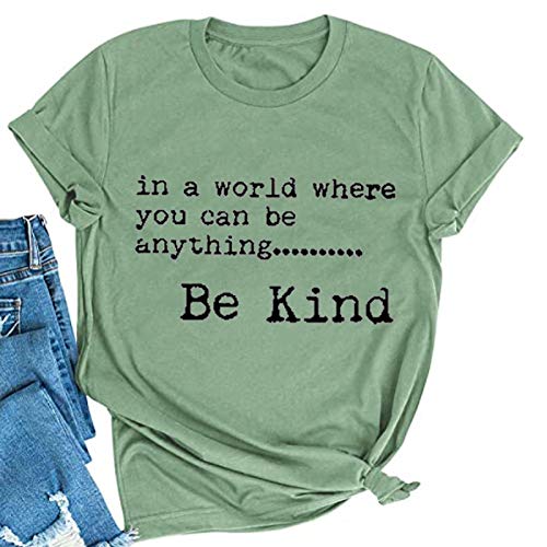 Women in A World Where You Can Be Anything Sweatshirt Be Kind Sweater Women's Long Sleeve Tops