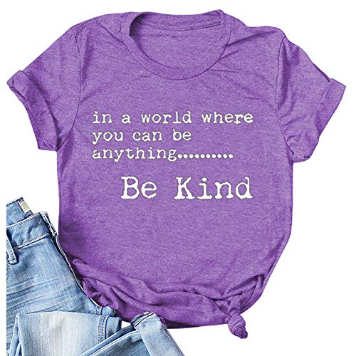 Women in A World Where You Can Be Anything Sweatshirt Be Kind Sweater Women's Long Sleeve Tops
