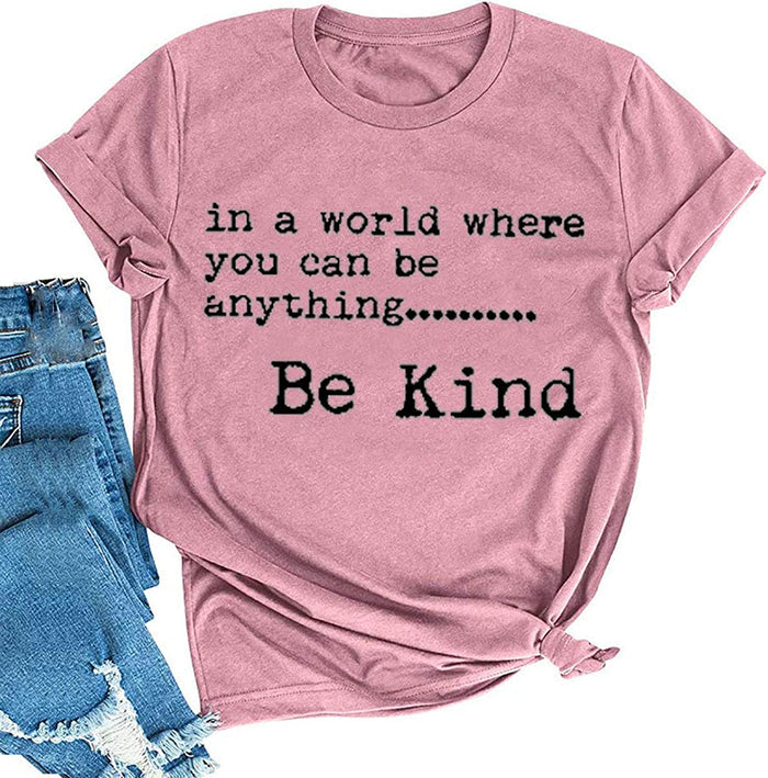 Women in A World Where You Can Be Anything Sweatshirt Be Kind Sweater Women's Long Sleeve Tops