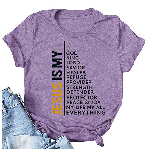 Women Jesus is My God My King My Lord T-Shirt Christian Church Shirt