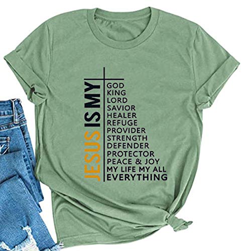 Women Jesus is My God My King My Lord T-Shirt Christian Church Shirt