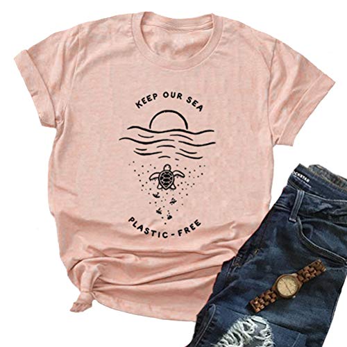 Women Keep The Sea Plastic Free T Shirt kip A Straw Shirt